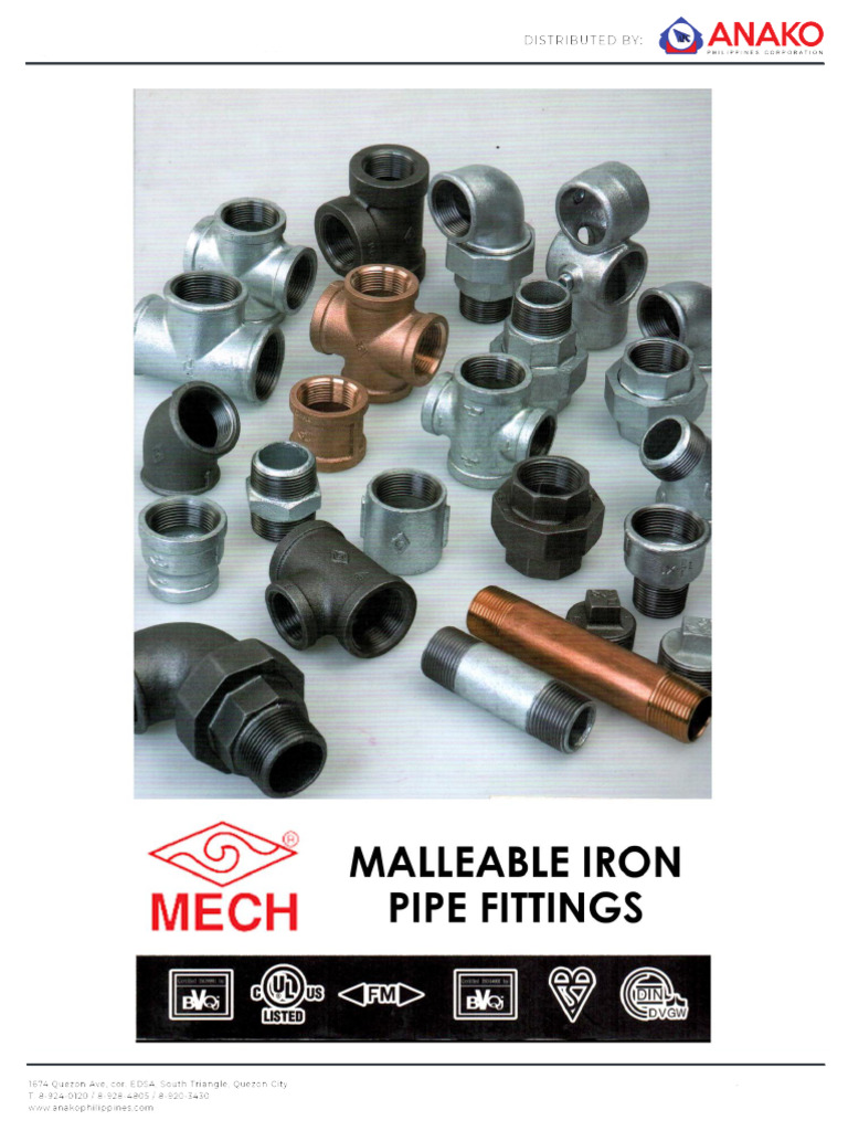 Mech Malleable Iron Pipe Fittings | PDF
