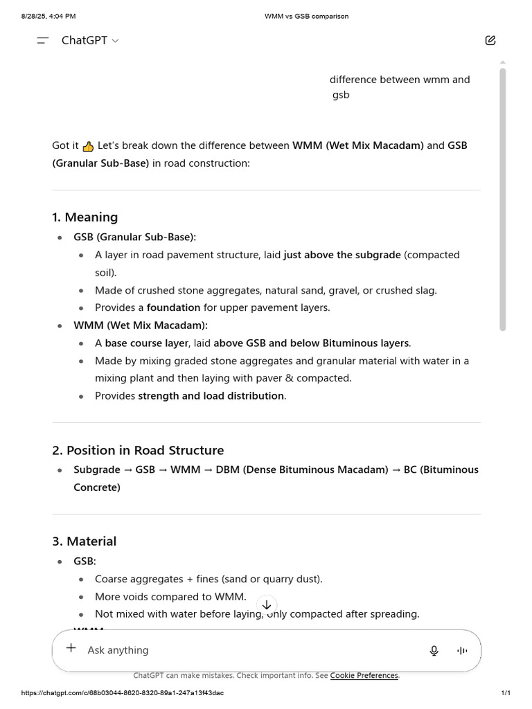WMM Vs GSB Comparison | PDF