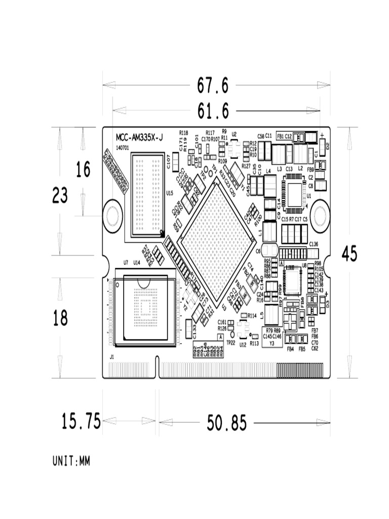 MCC-AM335X-J Structure Size Chart | PDF