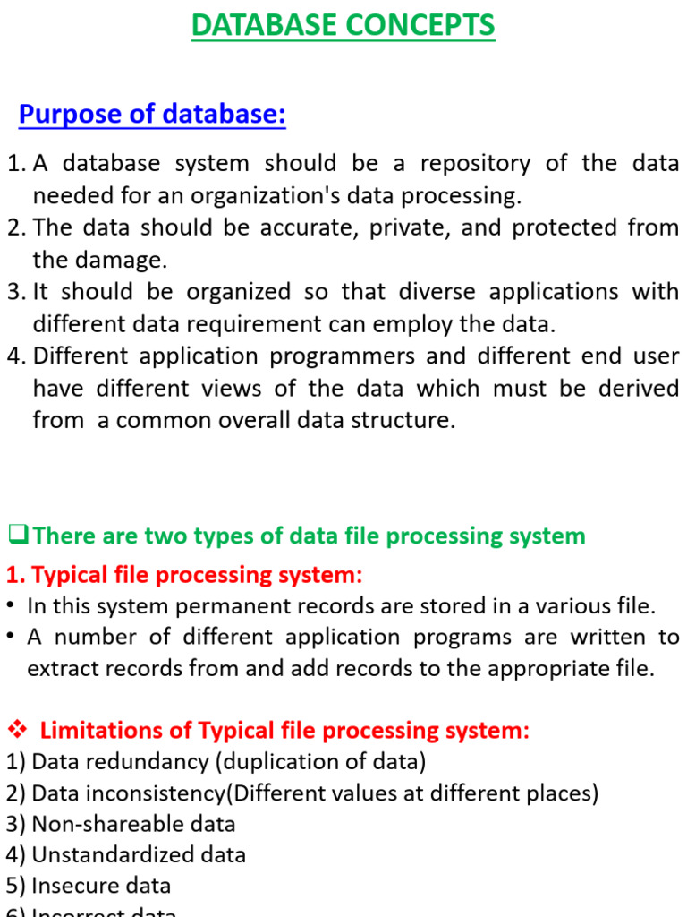 Ch. 7-8 Database Concepts and Relational Databases | PDF | Databases ...