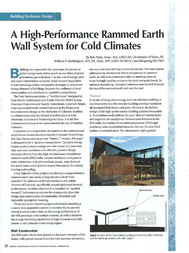 Feb2015. Rammed Earth | PDF