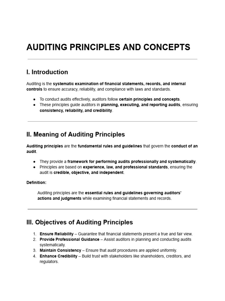 Auditing Principles and Concepts | PDF | Audit | Business