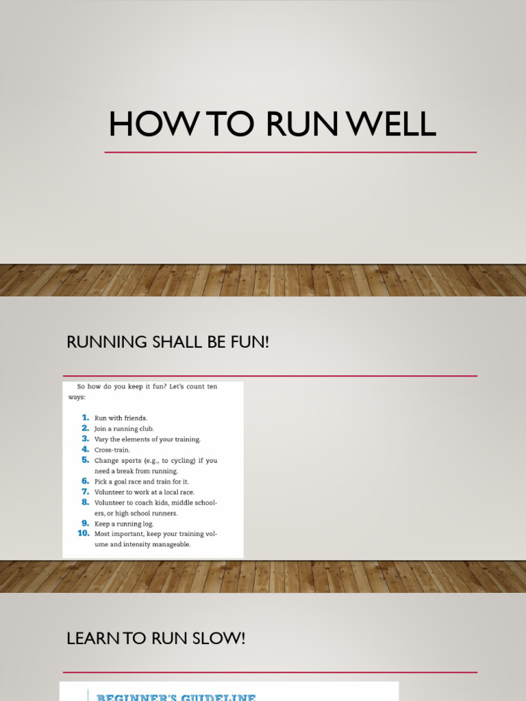 How To Run Well | PDF