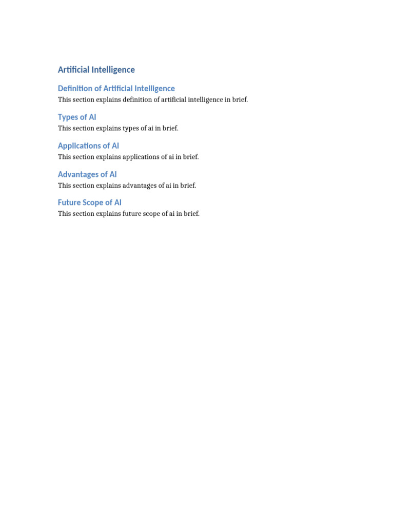 1 Artificial Intelligence | PDF