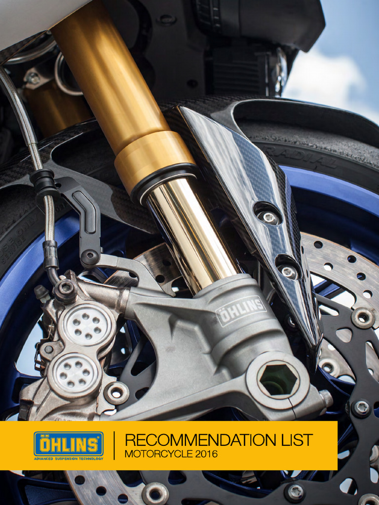 Öhlins Racing - Recommendation List Motorcycle | PDF