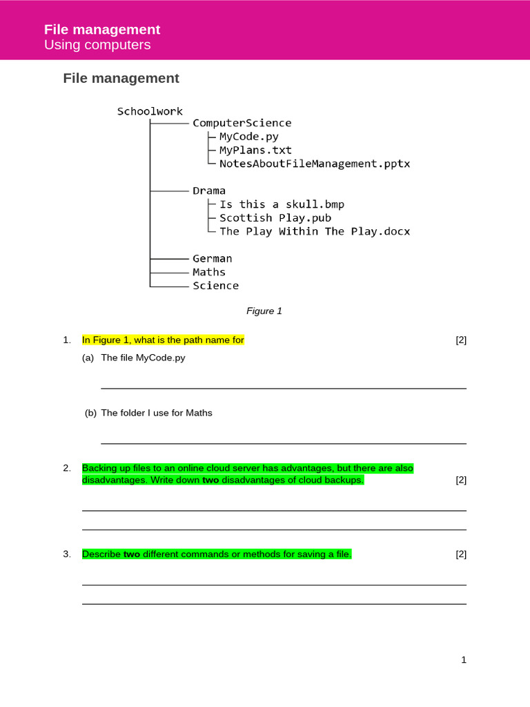 UCSER Homework 1 File Management | PDF