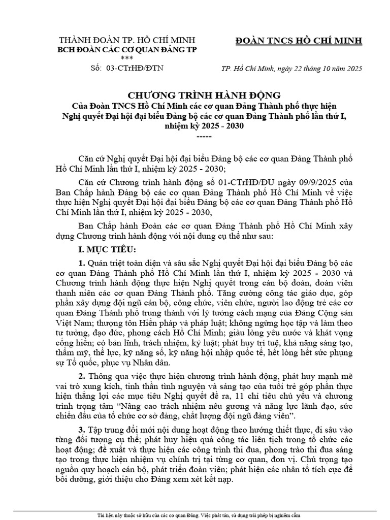 CTr03 - 2025 - Chuong Trinh Hanh Dong Cua Doan Thuc Hien NQ DH DANG BO ...