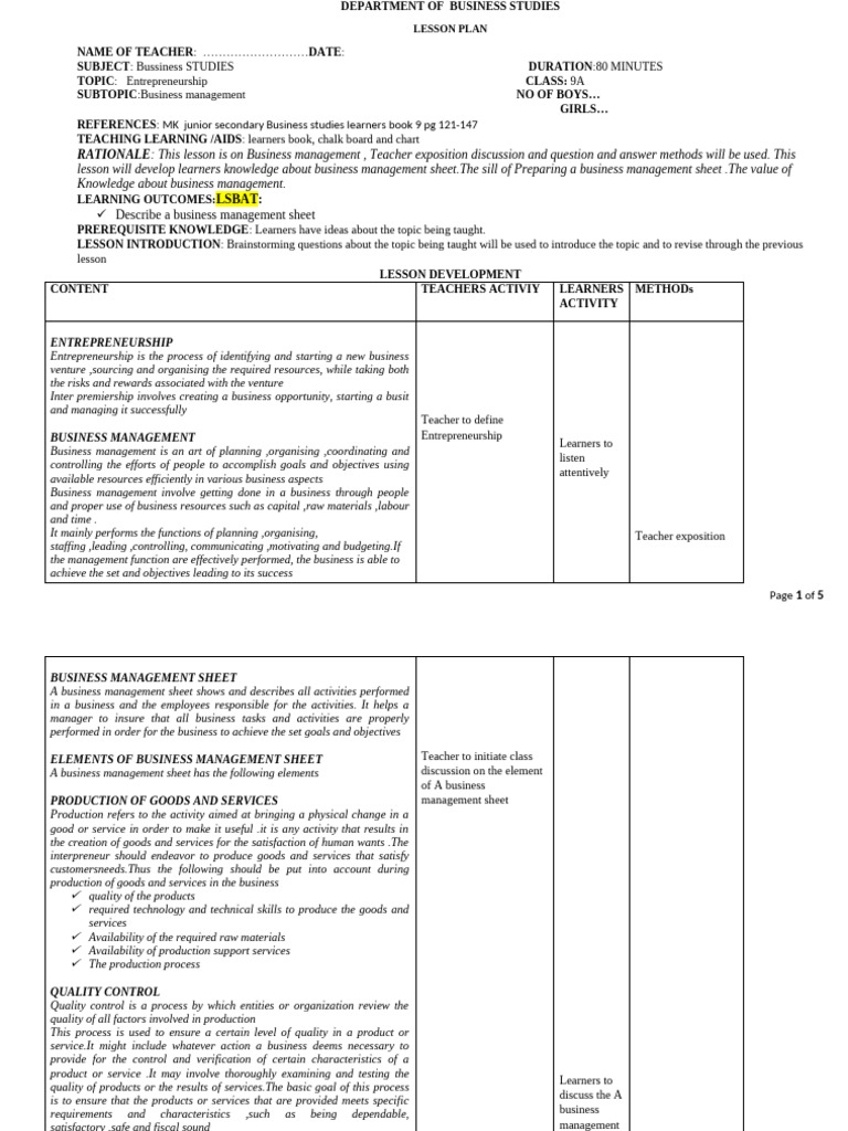 1.business management | PDF | Prices | Marketing