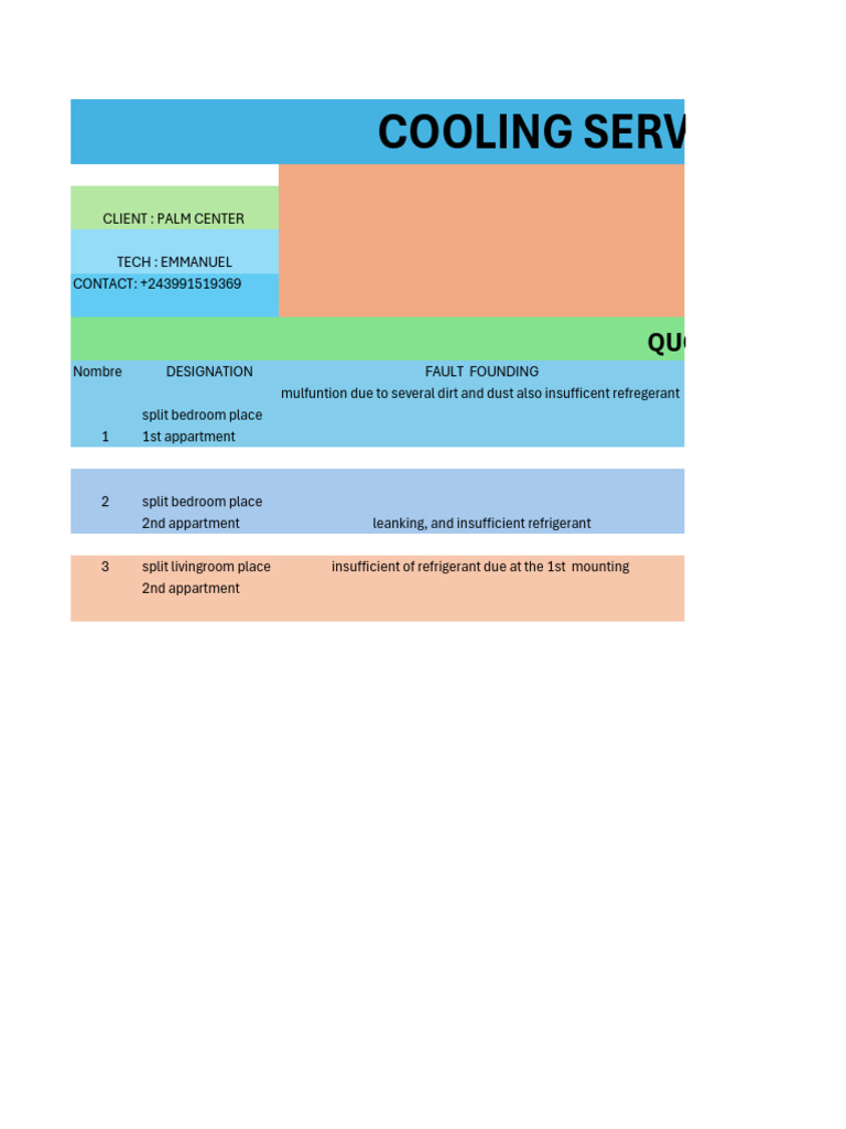 Palm Center Split Maintenance | PDF
