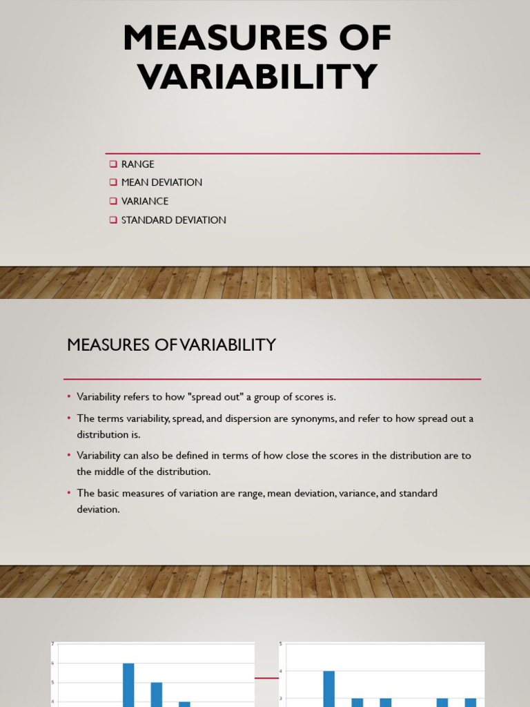 Measures of Variability 1 | PDF | Variance | Standard Deviation