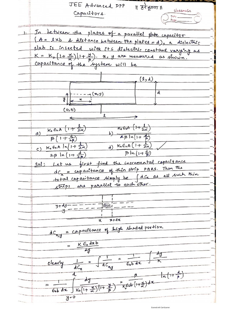 JEE Advanced DPP Capacitors | PDF
