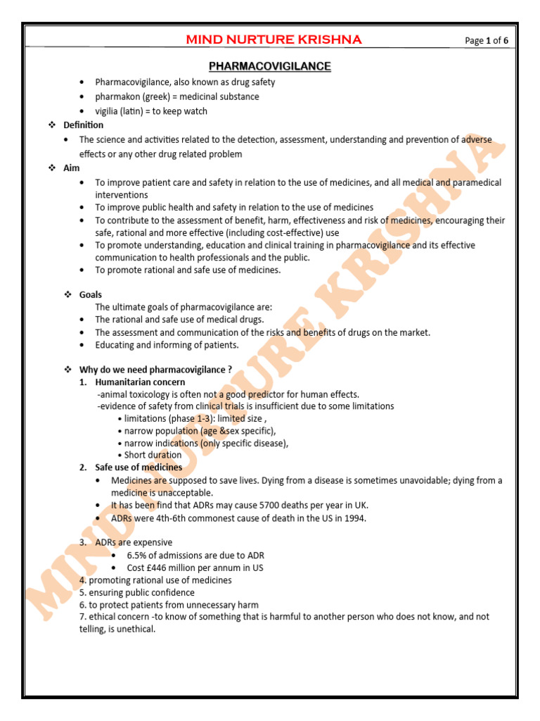 Pharmaco Vigilance | PDF | Pharmacovigilance | Adverse Effect