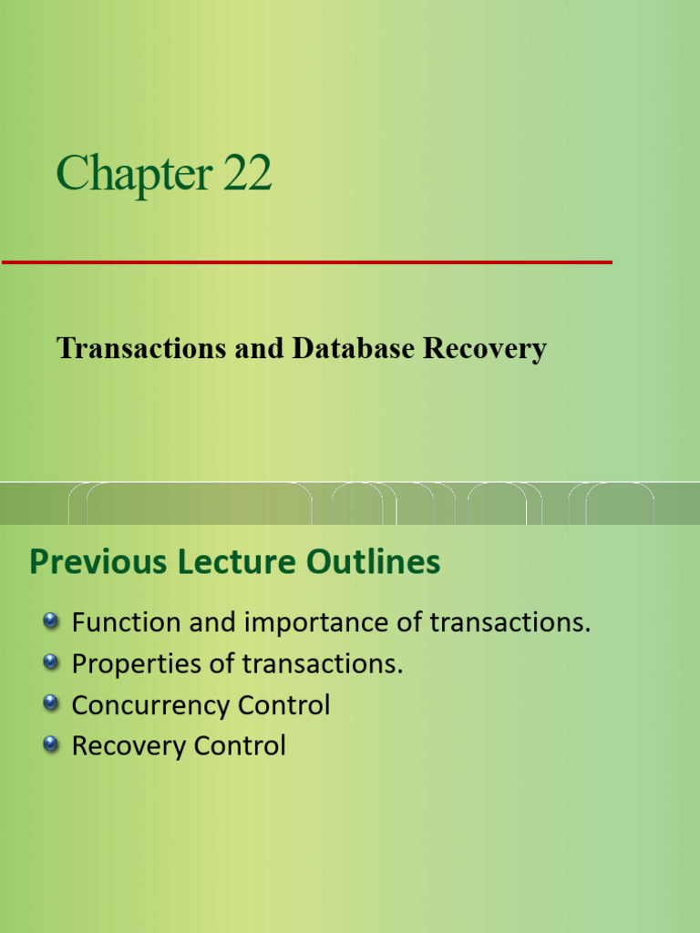 Lec32 Transaction Mgt Part2 | PDF | Database Transaction | Databases