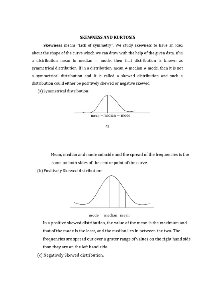 STA 111 Skewness and Kurtosis | PDF