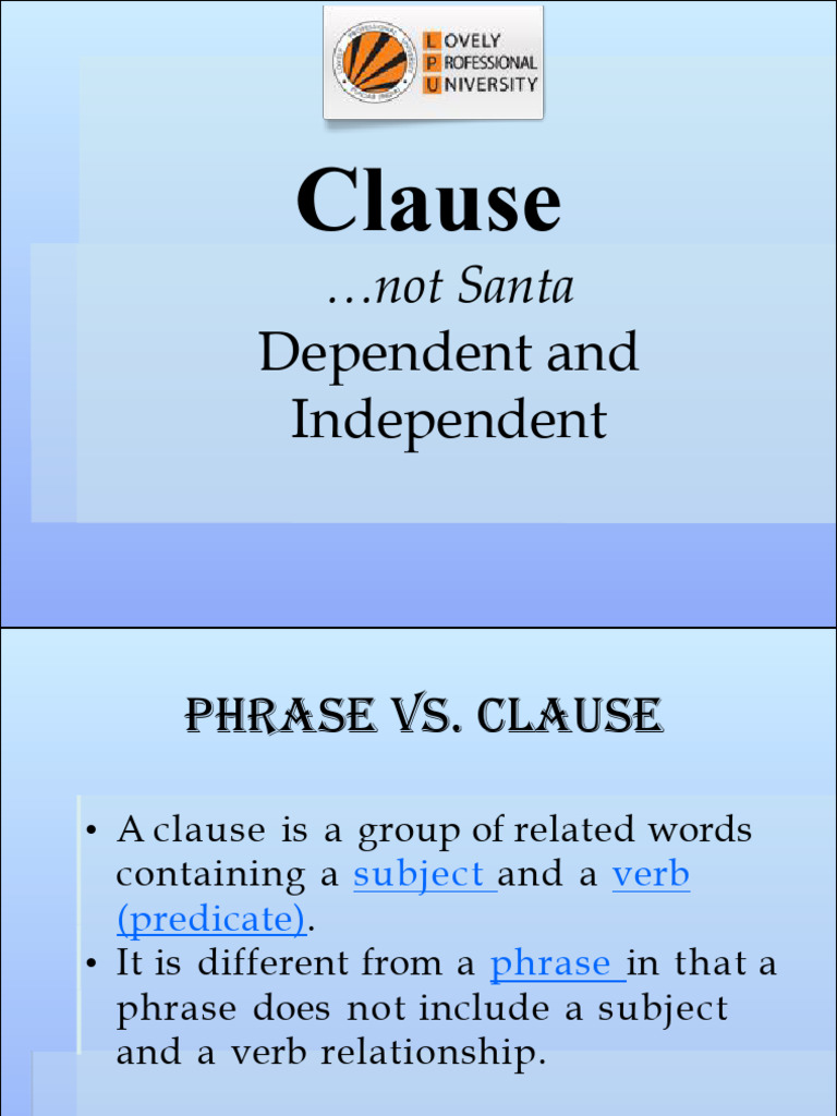 Clauses | PDF | Clause | Adverb