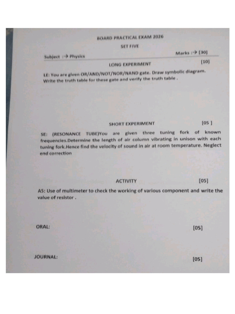 Physics Practical ?? | PDF