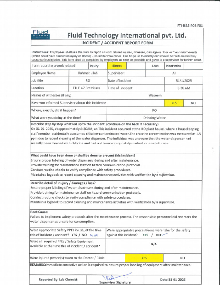 Incident Report 31-01-2025 | PDF