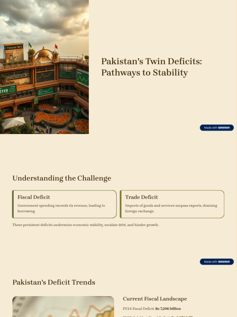 Pakistans Twin Deficits Pathways To Stability | PDF | Cost Of Living ...