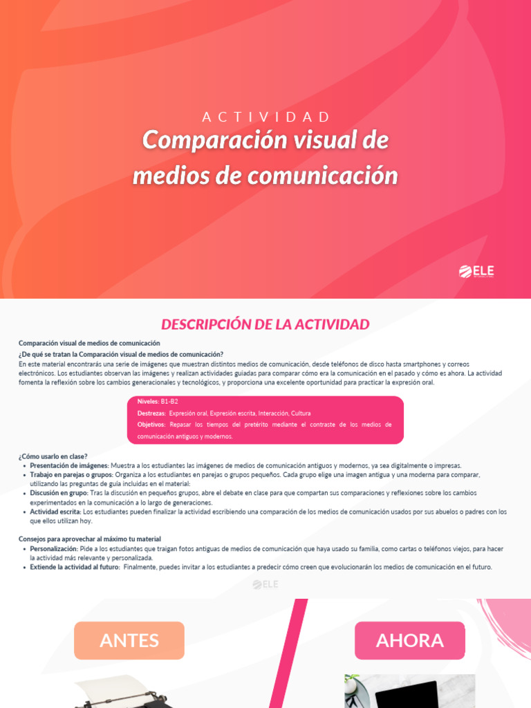ELEInternacional Comparacion Visual Medios de Comunicacion | PDF ...