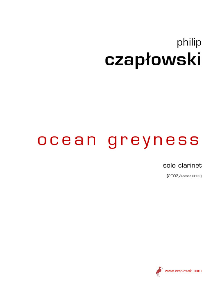 IMSLP852327-PMLP1340852-Czaplowski Ocean Greyness (2003) | PDF ...