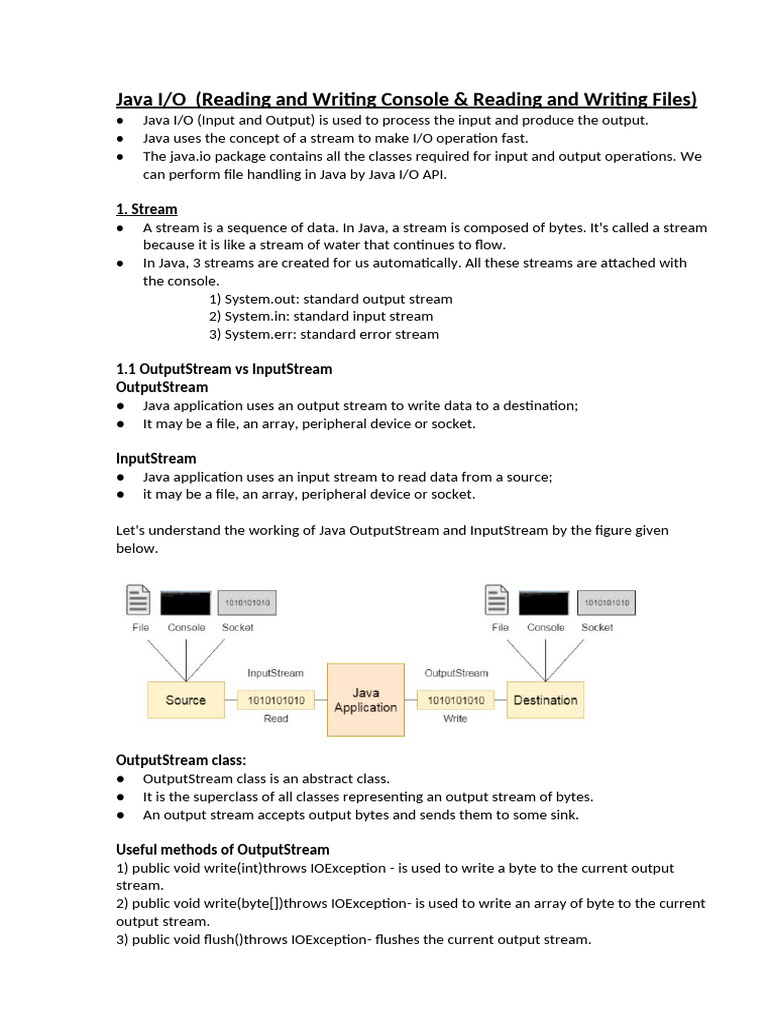 3. Java IO Streams | PDF | String (Computer Science) | Class (Computer ...