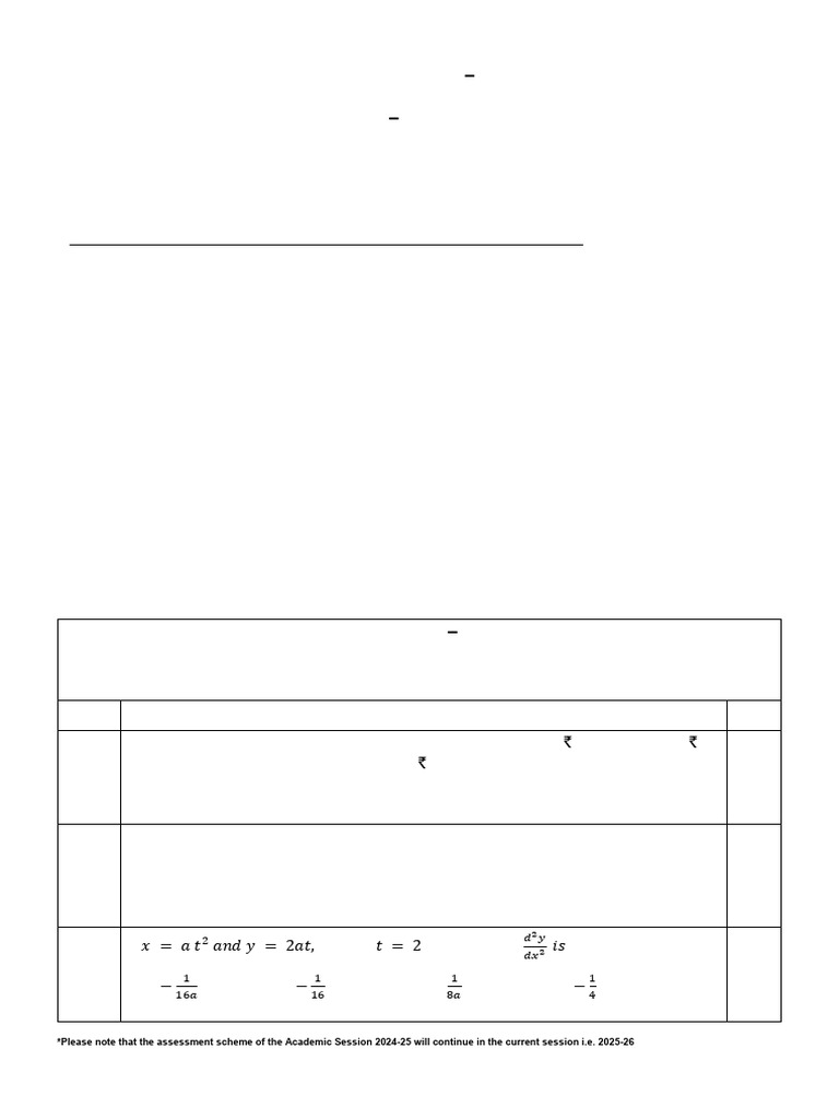 Class 12 Applied-Maths-Sample Question Paper Marking Scheme | PDF