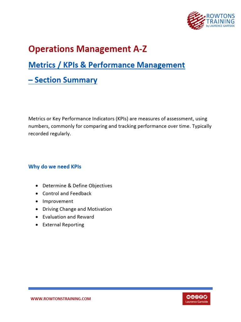 8.+Metrics+,+KPIs+ +Performance+Management++ +Section+Summary+ +OMv2 ...