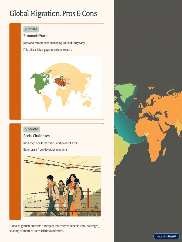 Global Migration Pros and Cons | PDF