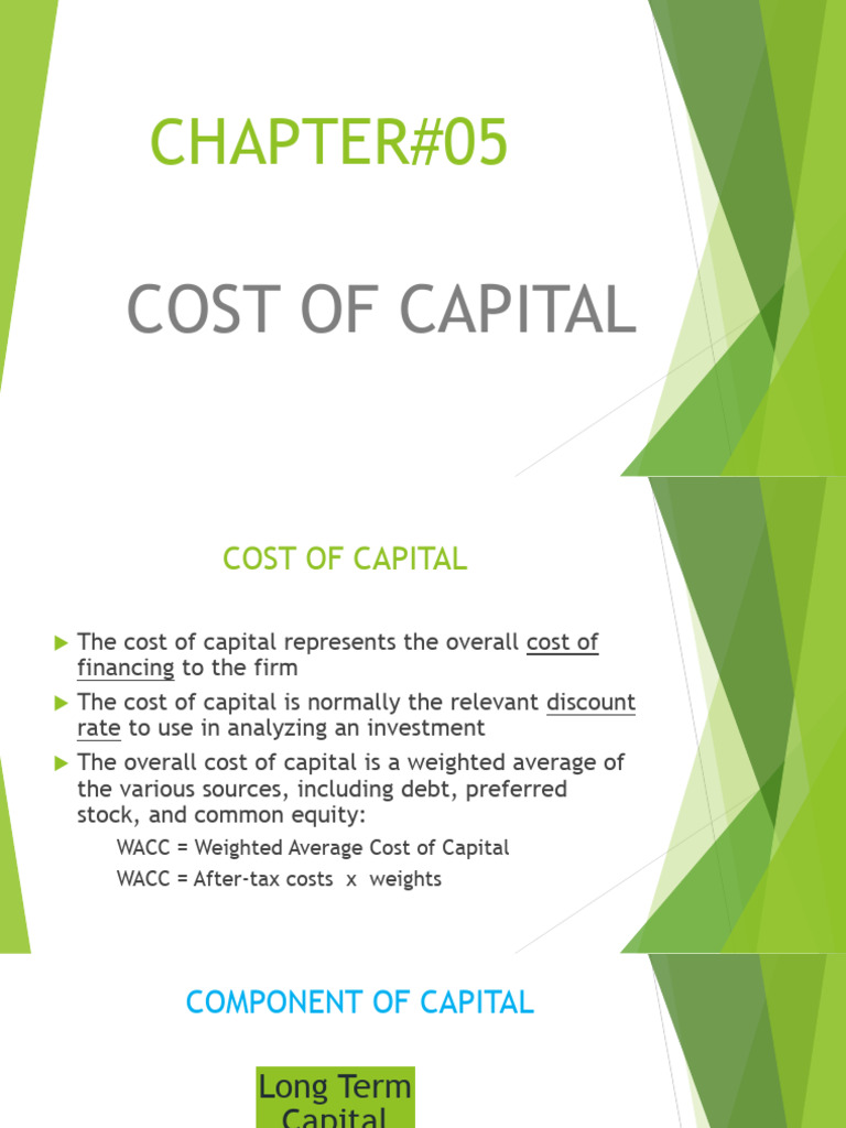 Chapter#05-Cost of Capital | PDF | Cost Of Capital | Dividend