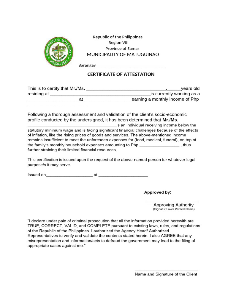 Attestation | PDF