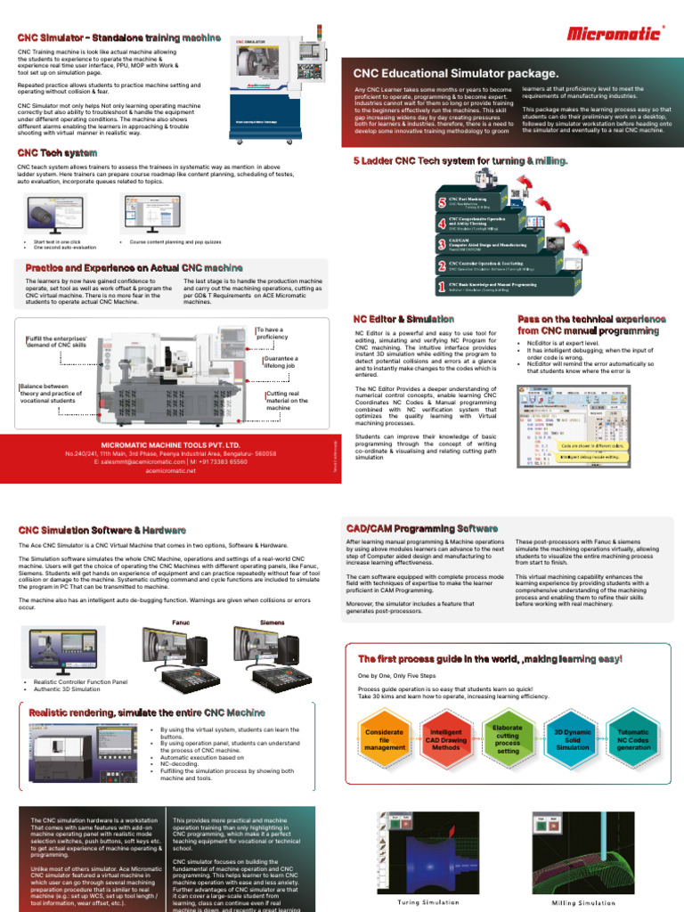 CNC Simulation Software and Hardware - Education Brochure | PDF ...