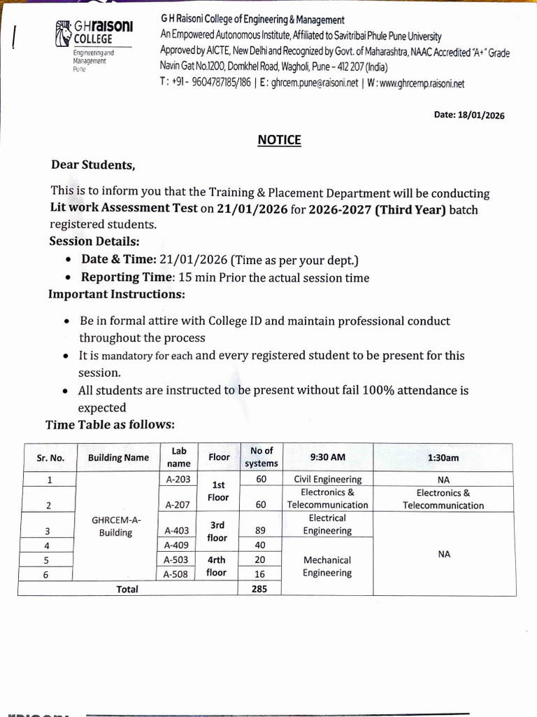 Litwork Assessment TY 21-01-2026 | PDF | Physical Sciences | Engineering