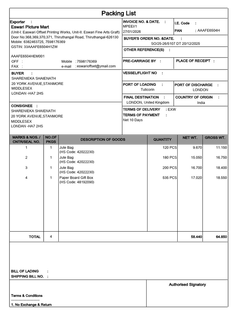 Packing List | PDF | Freight Transport | Business Documents