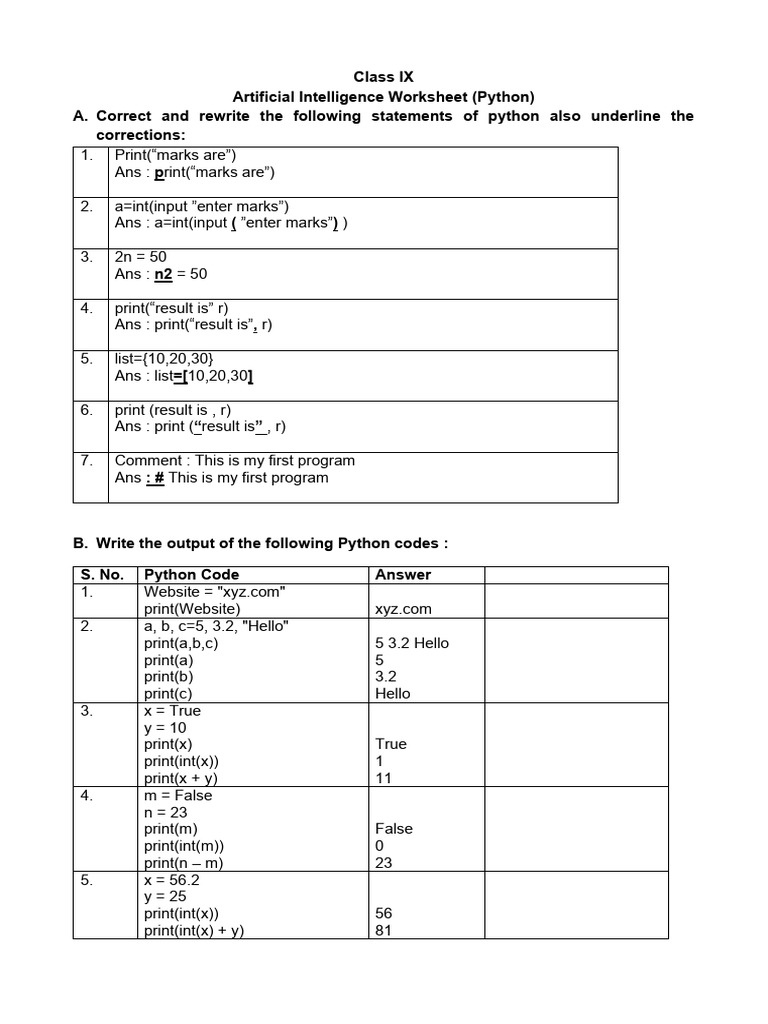 Python Worksheet-2025-26 | PDF | Chess Theory | Chess