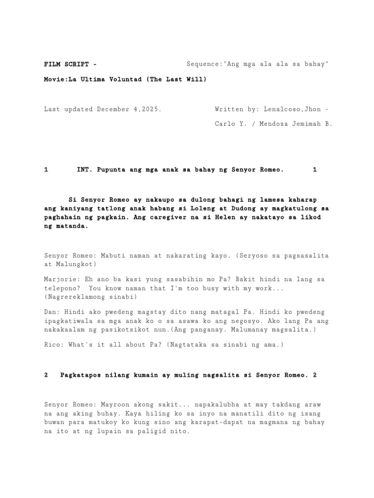 Film Script Wps Office4 | PDF
