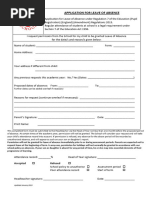 Student Leave Application Form | PDF