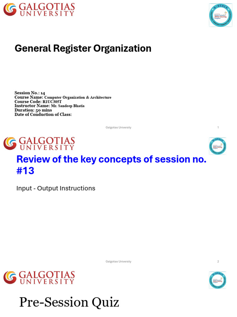 Lec-14 GRO | PDF | Central Processing Unit | Computer Data Storage