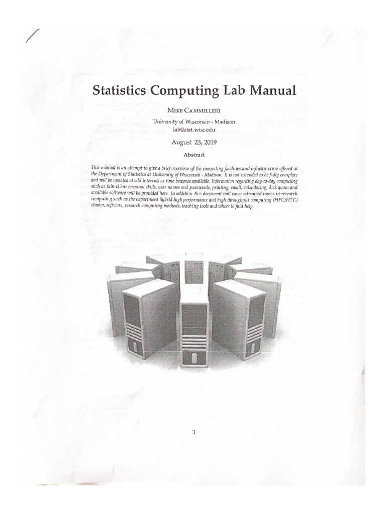 Statistics Computing Lab Manual | PDF