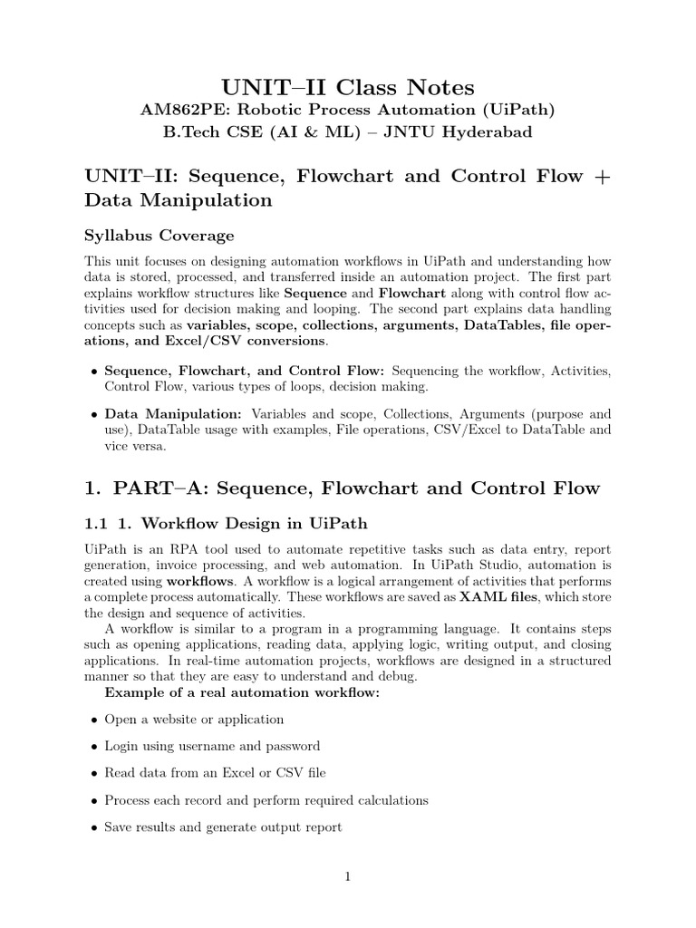 notes_1 | PDF | Automation | Workflow