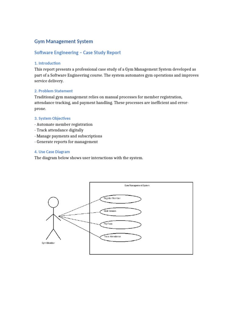 Gym Management System Professional Report | PDF