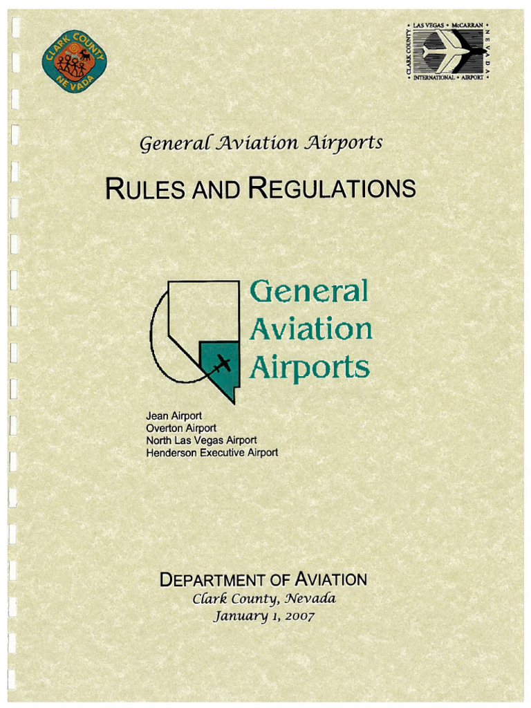 General Aviation Rules and Regulations | PDF