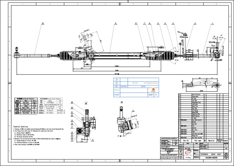 SA280-49200 - MSG - Manual Steering Gear ASSY | PDF