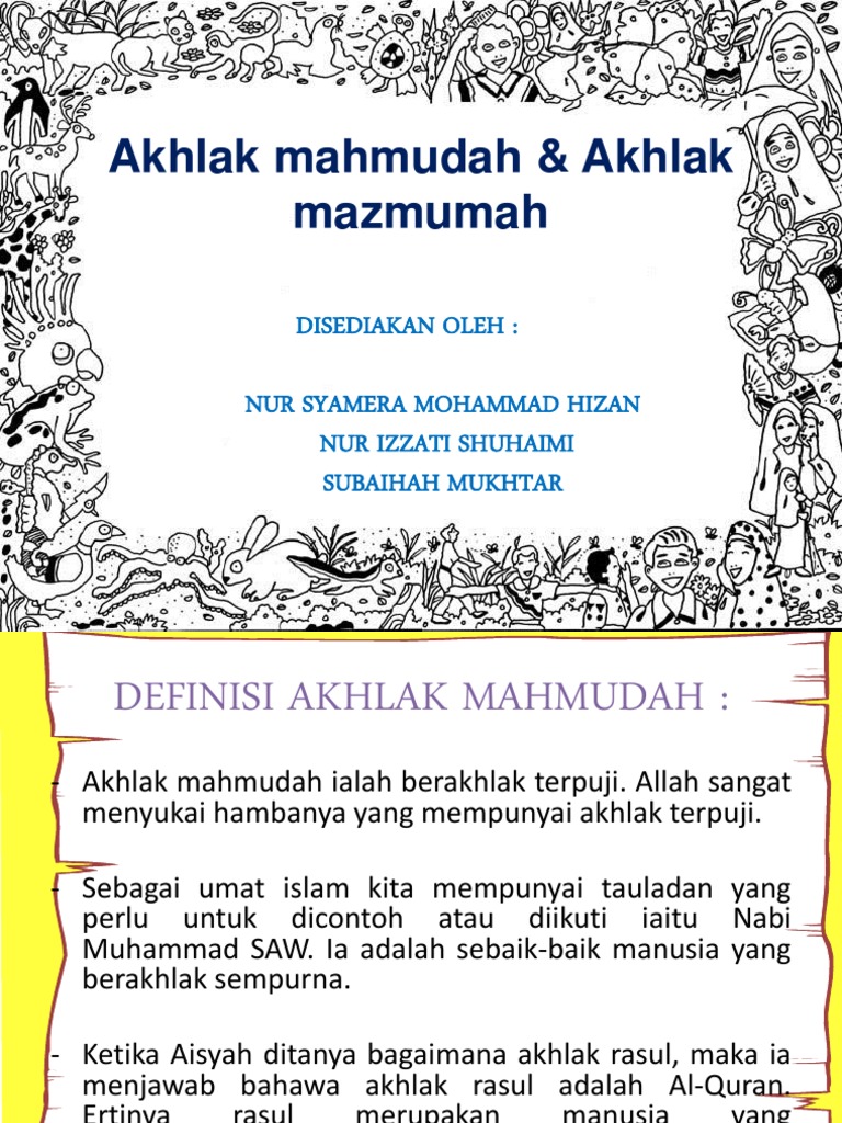 Akhlak Mahmudah Amp Akhlak Mazmumah Pdf