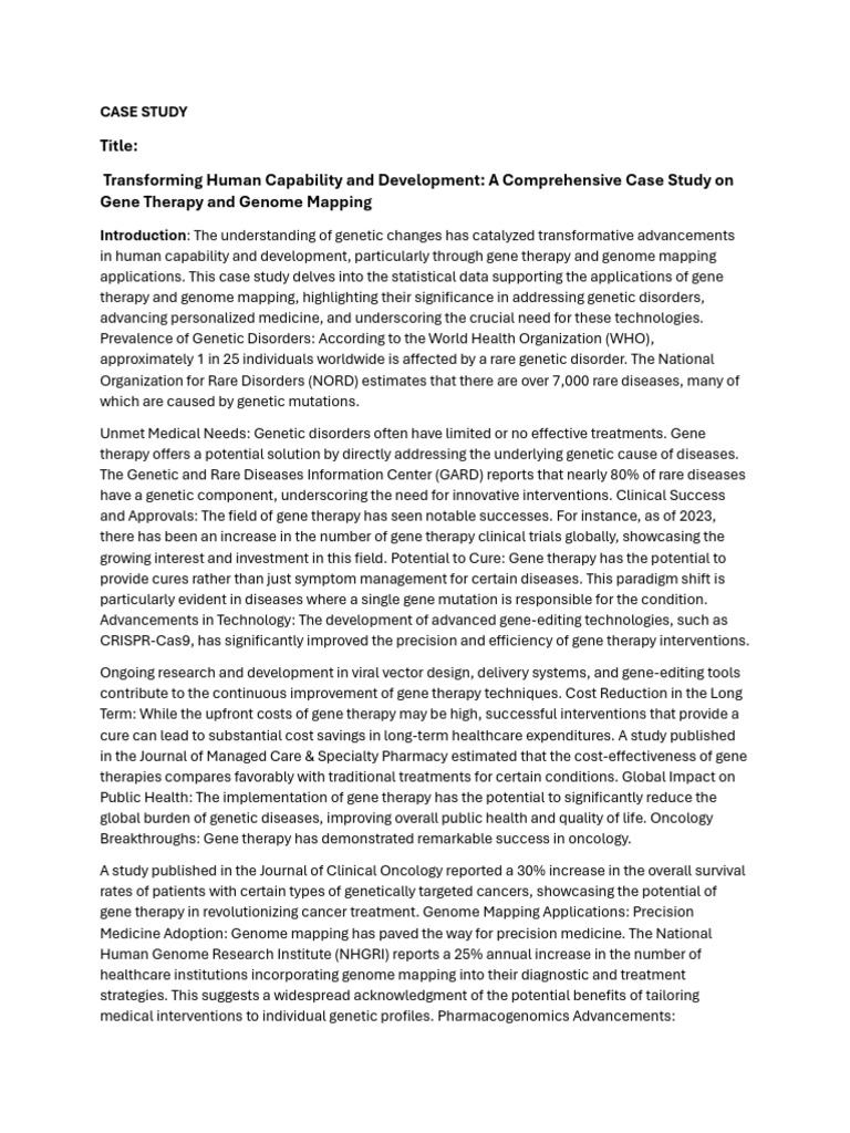 Case Study | PDF | Personalized Medicine | Pharmacogenomics