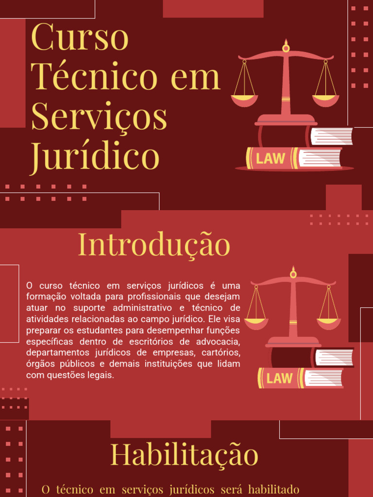 Curso Técnico em Serviços Jurídico - Feira D Eprofi | PDF | Advogado ...