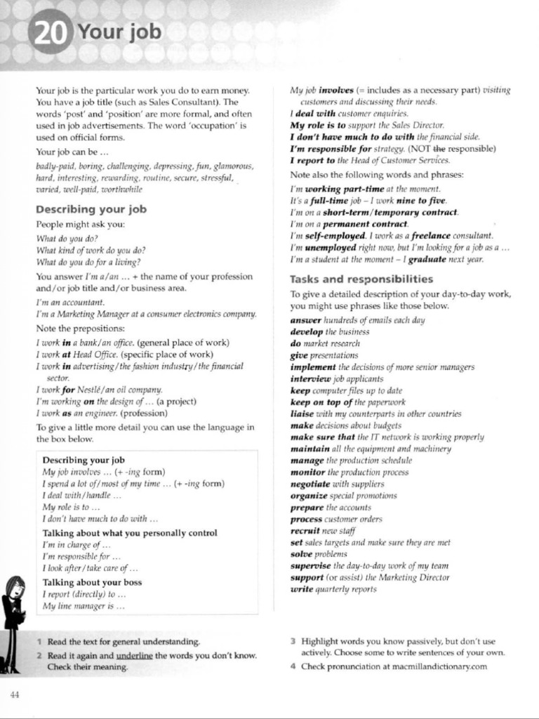 Describing Jobs | PDF