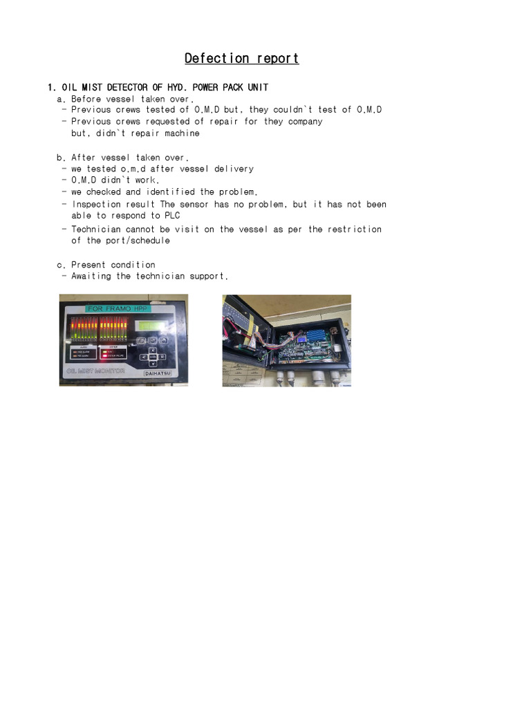 Omd Defect Report | PDF