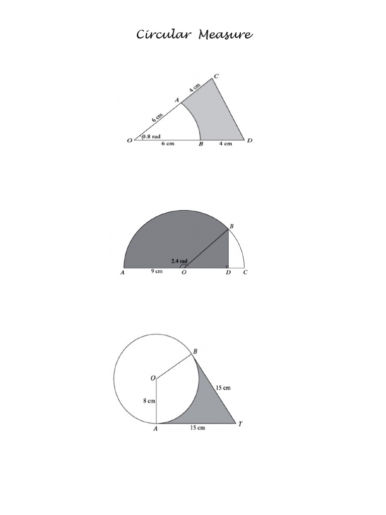 Circular Measure.docx | PDF | Circle | Angle