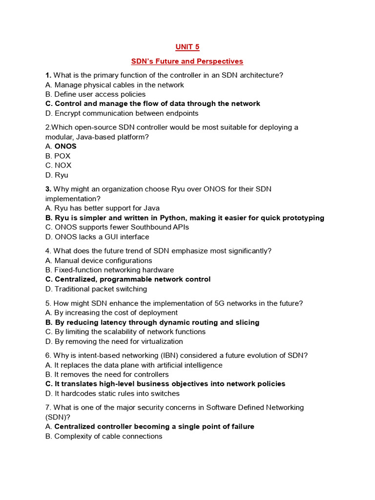 Unit 5 QB | PDF | Computer Network | Load Balancing (Computing)