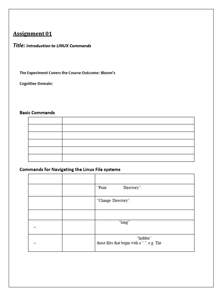 Assignment 01 (1) | PDF | Directory (Computing) | Computer File